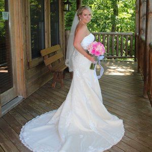 Mary's Bridal Champagne Wedding Dress